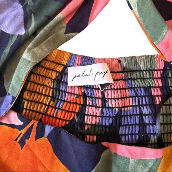 Petal & Pup LeLe Halter Wide Leg Jumpsuit Tropical Print Size Large EUC - Picture 7 of 13